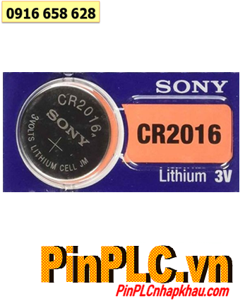 Sony CR2016, Pin đồng xu 3v lithium Sony CR2016 Made in Indonesia